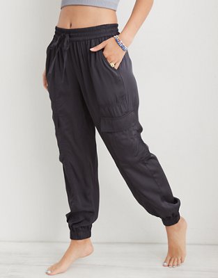 Aerie waffle jogging bottoms in charcoal grey