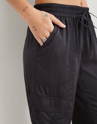 Aerie Satin Cargo Jogger