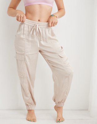 Aerie Satin Cargo Jogger