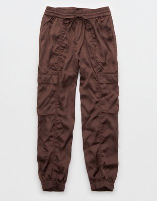 Женские брюки Aerie Satin Cargo Jogger — фото 4