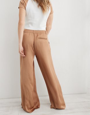 Aerie High Waisted Shine Wide Leg Pant