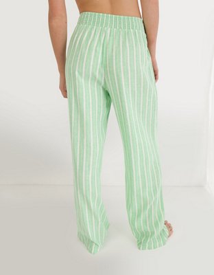 Aerie High Waisted Linen Blend Pant