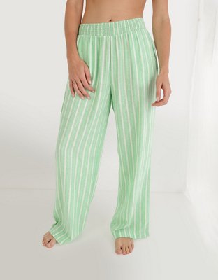 Aerie High Waisted Linen Blend Pant