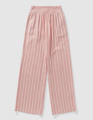 Aerie High Waisted Linen Pool-To-Party Pant