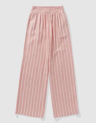 Aerie High Waisted Linen Blend Pant