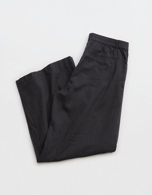 Aerie Linen Blend High Waisted Trouser