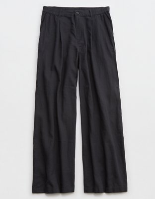 Aerie Linen Blend High Waisted Trouser