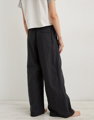 Aerie Linen Blend High Waisted Trouser