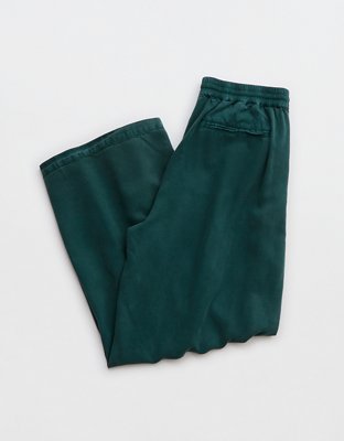 Aerie High Waisted Twill Wide Leg Pant