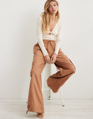 Aerie High Waisted Go-For-It Baggy Cargo Pant