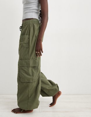 A New Day Solid Green Cargo Pants Size 14 - 46% off