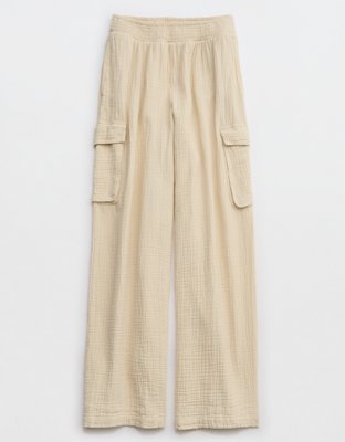 Aerie Gauzy High Waisted Cargo Pant