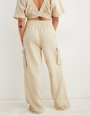 Aerie Gauzy High Waisted Cargo Pant