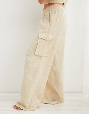 Aerie Gauzy High Waisted Cargo Pant