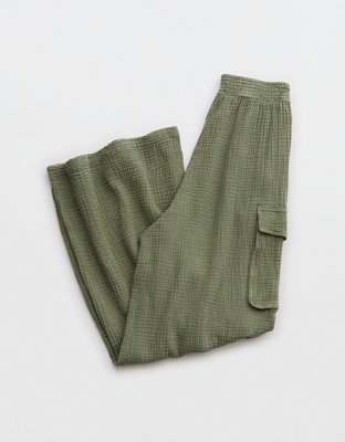 Aerie Gauzy High Waisted Cargo Pant
