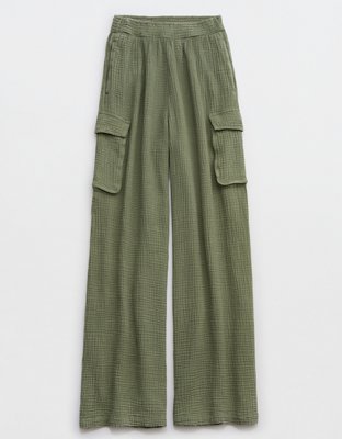 Aerie Gauzy High Waisted Cargo Pant