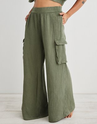 Aerie Gauzy High Waisted Cargo Pant