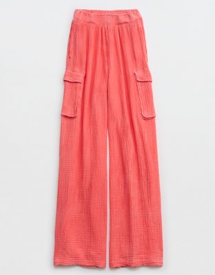 Aerie Gauzy High Waisted Cargo Pant