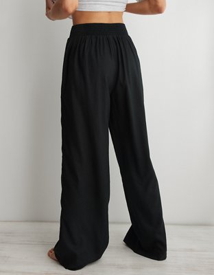 Aerie High Waisted Linen Blend Pant