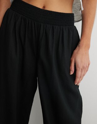 Aerie High Waisted Linen Blend Pant