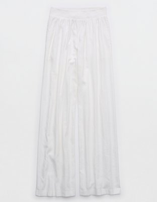 Aerie High Waisted Linen Blend Pant