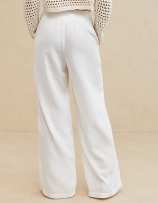 Aerie High Waisted Linen Blend Pant
