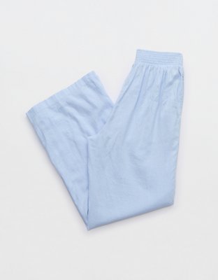 Aerie High Waisted Linen Blend Pool-To-Party Pant