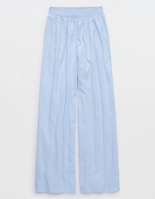 Aerie High Waisted Linen Blend Pant