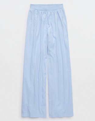 Aerie High Waisted Linen Blend Pool-To-Party Pant