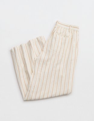 Pantalon à taille haute en mélange de lin Aerie
