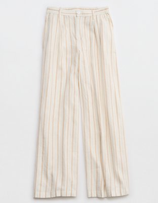 Pantalon à taille haute en mélange de lin Aerie