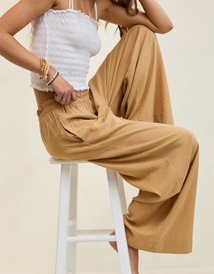 Aerie Linen Blend Trouser