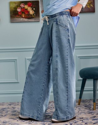 Aerie Daydream Denim Stretch Trouser