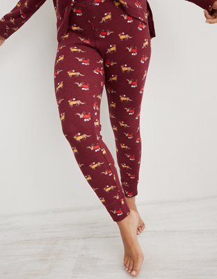 Waffle-Knit Pajama Leggings for Women