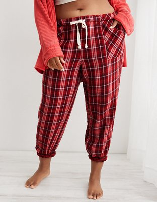 aerie flannel pajama jogger