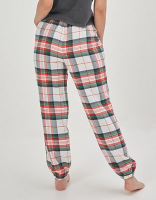 Aerie High Waisted Flannel Jogger