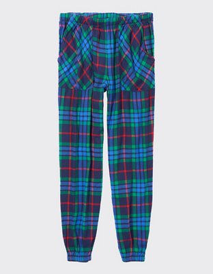 Aerie High Waisted Flannel Jogger