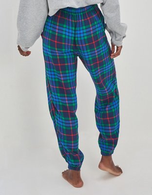 Aerie High Waisted Flannel Jogger