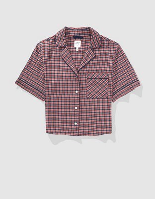 Aerie Camisa de Pijama de Flannel