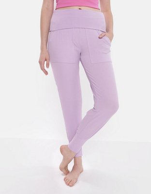 Aerie Real Soft Ribbed Foldover Jogger