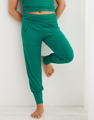 Buy Aerie Real Soft Foldover Flare Pant online