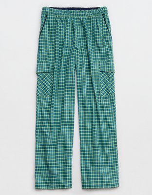 Spruce Green And Ivory Checkered Flannel Pajama Pants - World Market