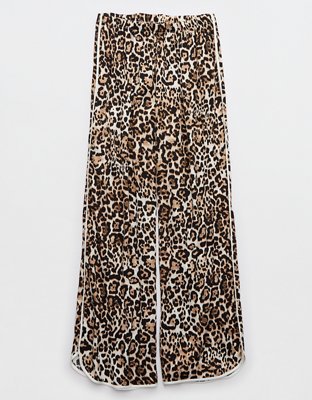 Aerie Off-Duty Satin Wide Leg Pant