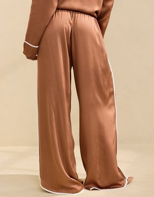 Женские брюки Aerie Off-Duty Satin Piping Trouser PJ — фото 3