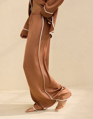 Женские брюки Aerie Off-Duty Satin Piping Trouser PJ — фото 6