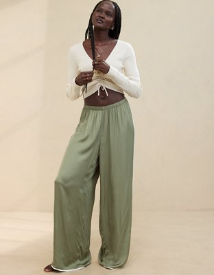 Aerie Off-Duty Satin Trouser