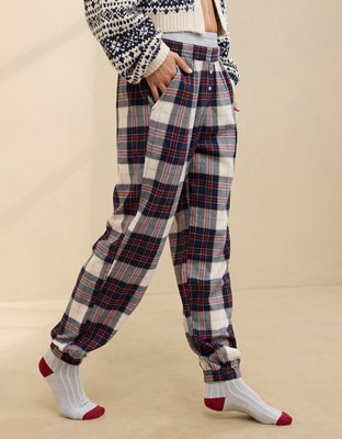 Aerie Off-Duty Jogger de Pijama de Flannel