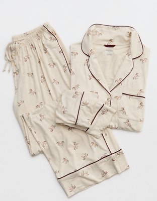 OVERSLEPT by Aerie Real Soft® Piping PJ Pant
