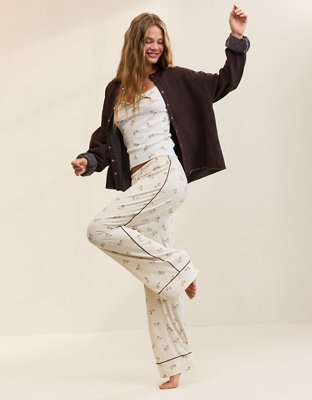 OVERSLEPT by Aerie Real Soft® Piping PJ Pant