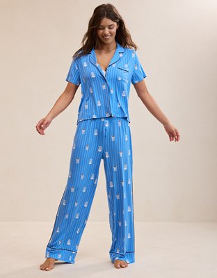 OVERSLEPT by Aerie Real Soft® Piping PJ Pant